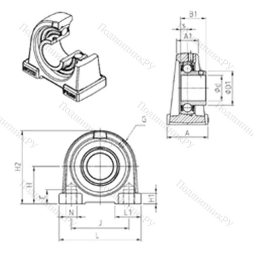 Подшипниковый узел шариковый радиальный USPA 203 от производителя  SNR