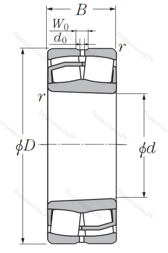Сферический роликовый подшипник с конической посадкой на вал 113617 Н (22317 MK/W 33) в Архангельске
