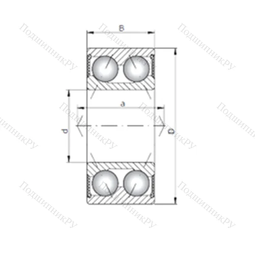 Подшипник шариковый радиально-упорный 3217-2RS от производителя  CRAFT