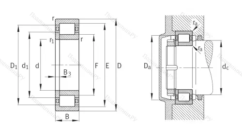 Роликовый цилиндрический подшипник NUP 2319 ETVP 2 XL от производителя  FAG