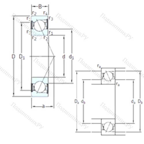 Подшипник шариковый радиально-упорный SS 7204 ACD/P 4A от производителя  SKF