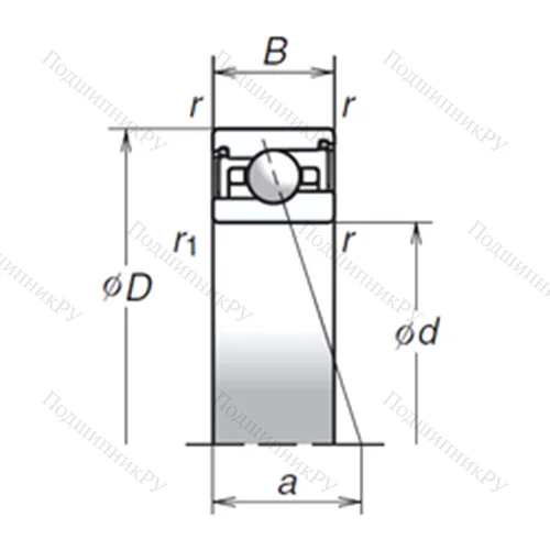 Подшипник шариковый радиально-упорный 55BER 29HV 1V