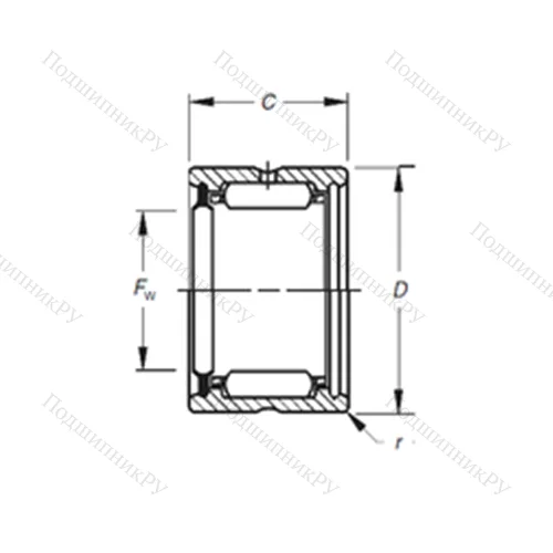 Подшипник игольчатый радиальный HJ-364828RS от производителя  TIMKEN