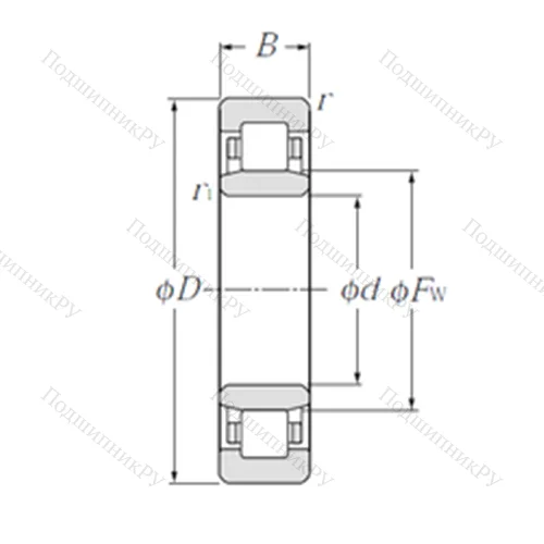 Подшипник роликовый радиальный NU 215E