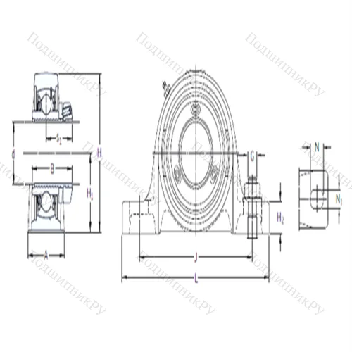 Подшипниковый узел шариковый радиальный SY 1.3/16 PF/AH от производителя  SKF