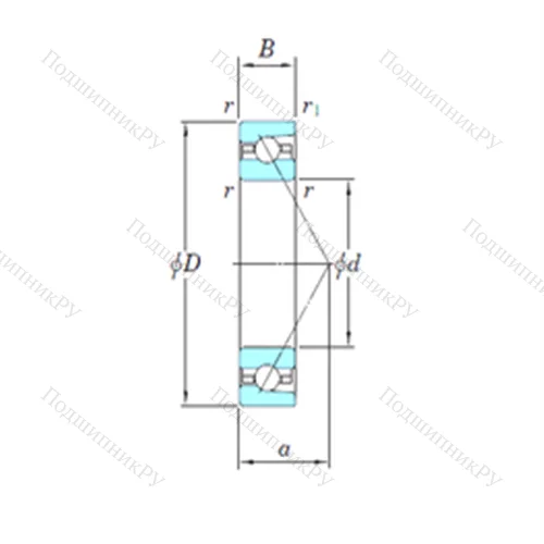 Подшипник шариковый радиально-упорный HAR 011