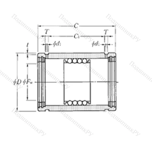 Подшипник шариковый линейный KD 456580LL от производителя  NTN