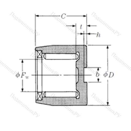 Подшипник игольчатый радиальный NSA 04604