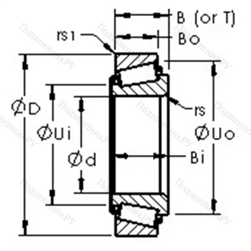 Подшипники роликовые конические, дюймовая серия BM 89449/HM 89410 от производителя  AST