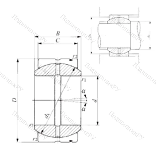 Подшипник скольжения сферический SB 559047 от производителя  IKO