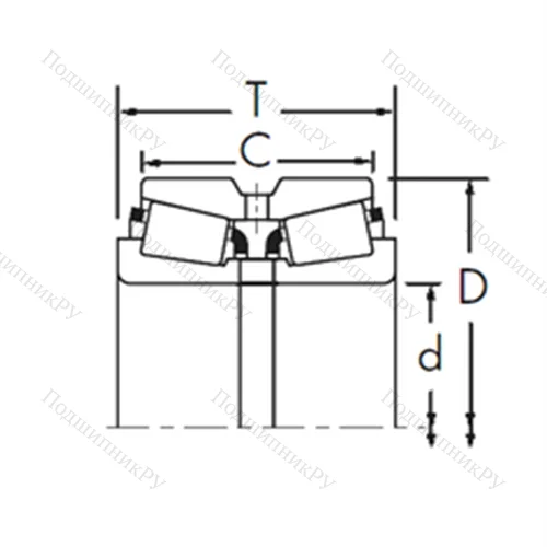 Подшипник роликовый радиально-упорный 786/774DC+X 3S-782 от производителя  TIMKEN