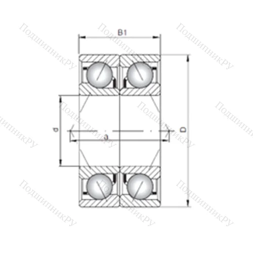Подшипник шариковый радиально-упорный 7040 C-UO от производителя  CX
