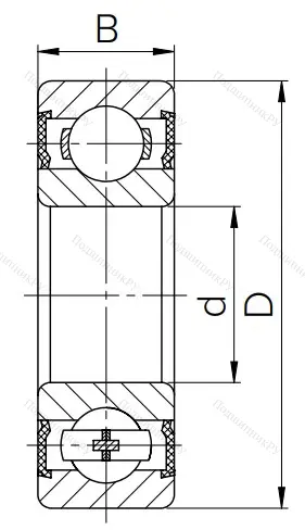 Шариковый однорядный подшипник 180304 (6304 2RS) в Архангельске