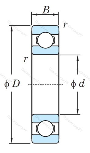 Однорядный шариковый подшипник 6214 C 3 от производителя  KOYO