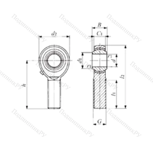 Подшипник скольжения сферический POS 10 от производителя  IKO