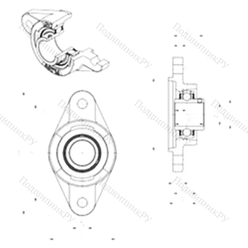 Подшипниковый узел шариковый радиальный UCFLZ 203 от производителя  SNR