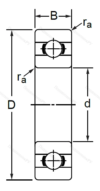 Дюймовый шариковый подшипник RMS 8 (MJ 1) в Архангельске