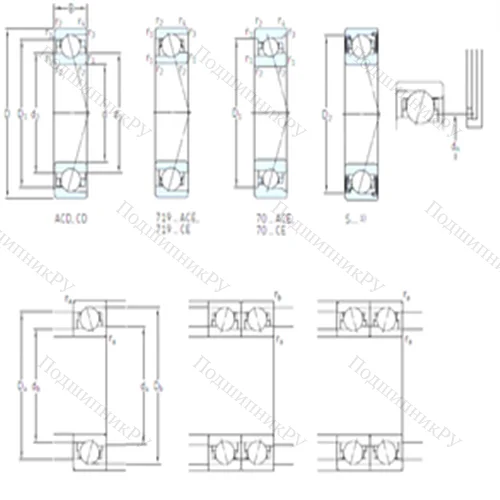 Подшипник шариковый радиально-упорный S 7003 CD/P 4A от производителя  SKF