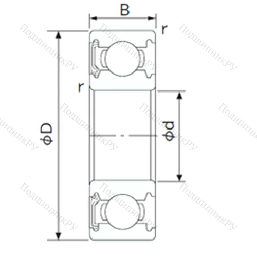 Подшипник шариковый радиальный 63/32NKE