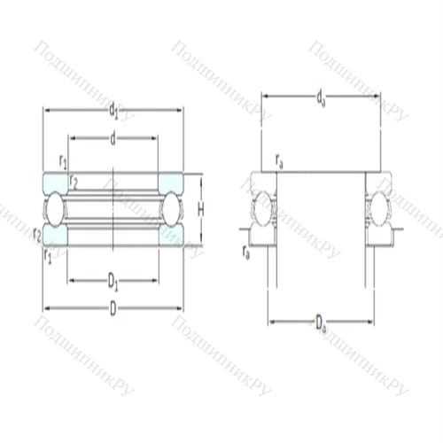 Подшипник шариковый упорный 51307 от производителя  SKF