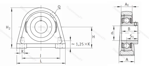 Подшипниковый узел PSHEY 30-XL-N в Архангельске