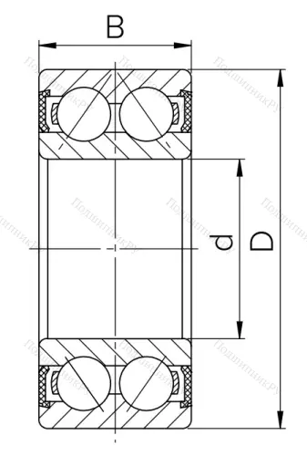 Радиально-упорный шариковый подшипник 3056207 2RS (3207 2RS) в Архангельске