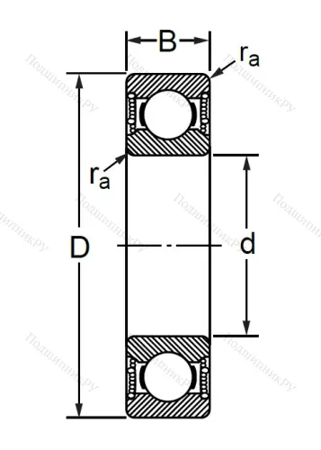 Шариковый однорядный подшипник 76-180302 (6302 2RSC 3) в Архангельске
