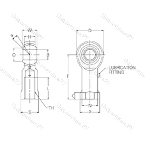 Подшипник скольжения сферический PR 22 от производителя  NMB