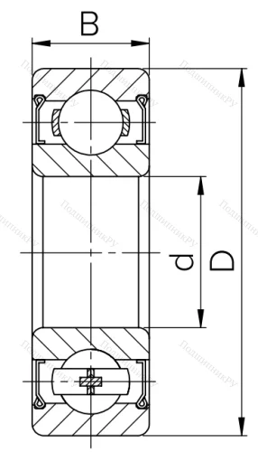 Шариковый однорядный подшипник 80311 (6311 ZZ) в Архангельске