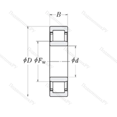 Подшипник роликовый радиальный LLRJ 2.1/4 от производителя  RHP