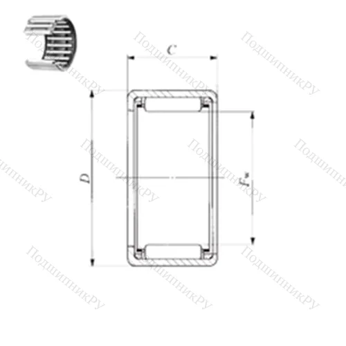 Подшипник игольчатый радиальный TA 5012 Z