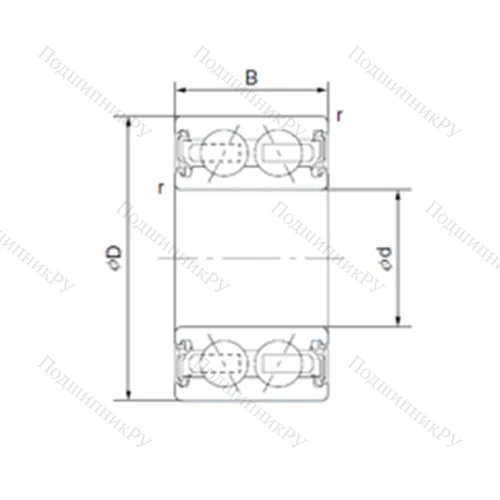 Подшипник шариковый радиально-упорный BD 20-15T 12DDW