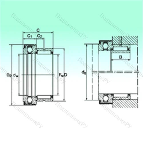Подшипник комбинированный NKX 17 Z от производителя  NBS Подшипник комбинированный NKX 17 Z от производителя  NBS