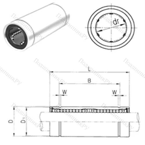 Подшипник шариковый линейный LME 25LUU от производителя  Samick
