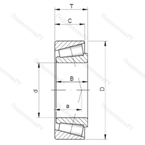 Подшипник роликовый радиально-упорный HH 228349/10