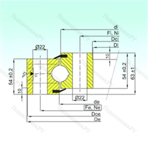 Подшипник шариковый опорно-поворотный NB 1.25.0655.201-2PPN