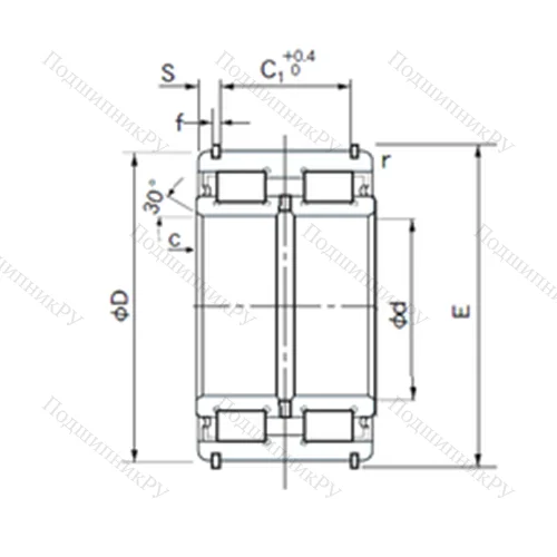 Подшипник роликовый радиальный E 5022NRNT
