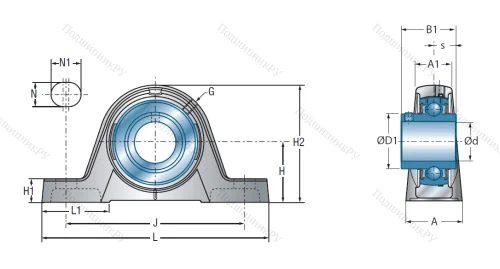 Подшипниковый узел UCPE 206 в Архангельске