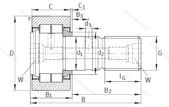 Подшипник NUKR 90 A