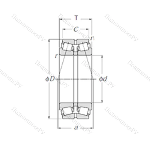 Подшипник роликовый радиально-упорный 430228XU