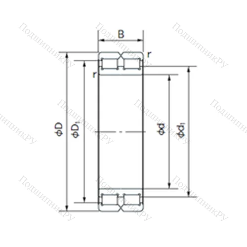 Подшипник роликовый радиальный RB 4938