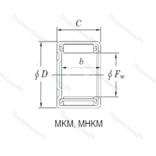 Подшипник игольчатый радиальный MKM 3730 от производителя  KOYO