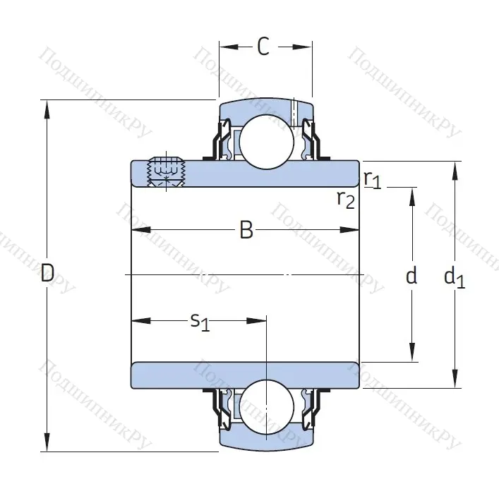 Корпусный подшипник YAR 205-2F в Архангельске