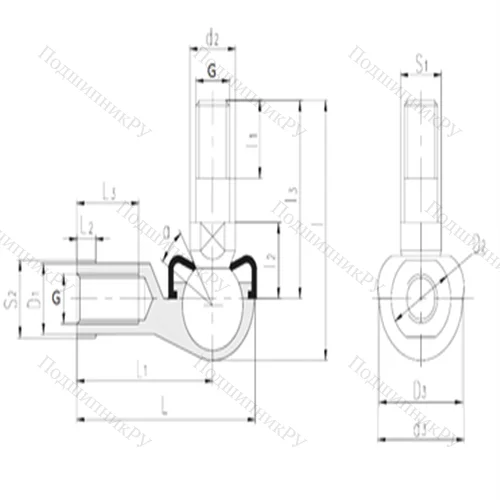 Подшипник скольжения сферический SQ 6-RS от производителя  LS