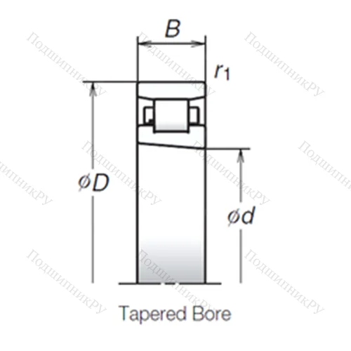 Подшипник роликовый радиальный N 1020MRKR
