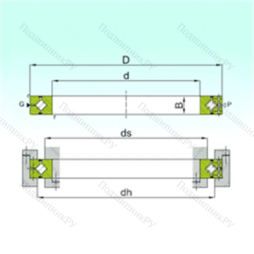 Подшипник роликовый опорно-поворотный CRBH 6013 A от производителя  ISB