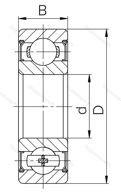 Шариковый однорядный подшипник 80205 (6205 ZZ)