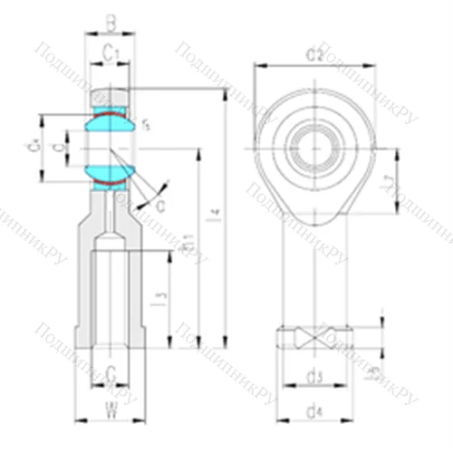Подшипник скольжения сферический SIK 10C от производителя  LS