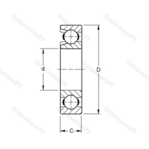 Подшипник шариковый радиальный 307W