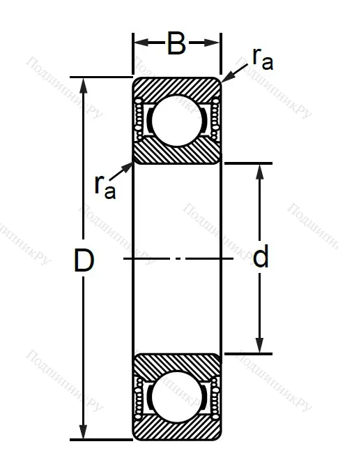 Шариковый однорядный подшипник 76-180302 (6302 2RSC 3) в Архангельске